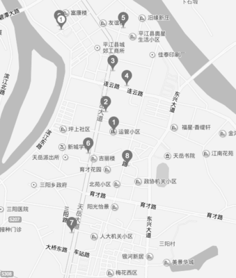 湖南省平江县城关镇开发区喜迎春地图